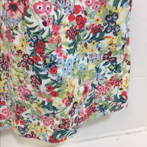 H & M Off Shoulder Ditsy Floral Cottage Core Ruffle Dress Cotton Blend S… - Picture 5 of 11